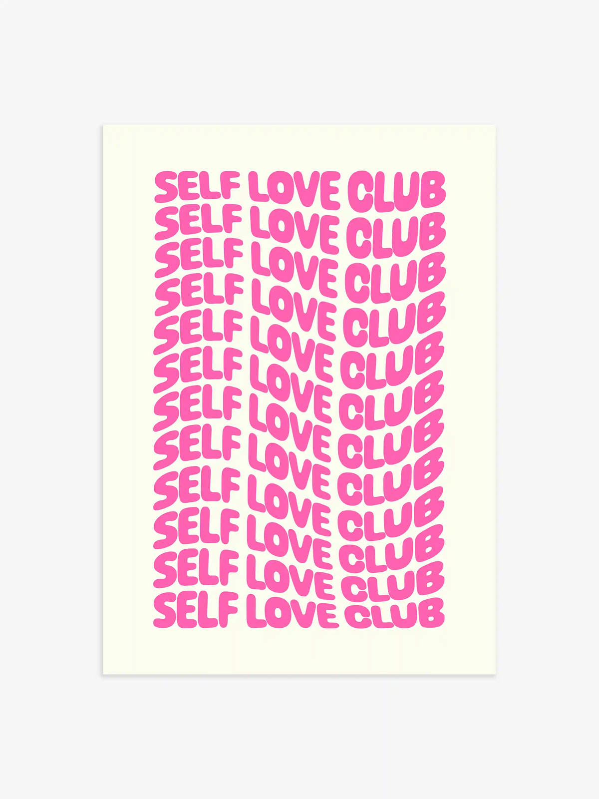 Self Love Club Poster in Pink - 13x18 cm