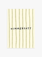 Nimmersatt Streifenposter in Oliv-Creme
