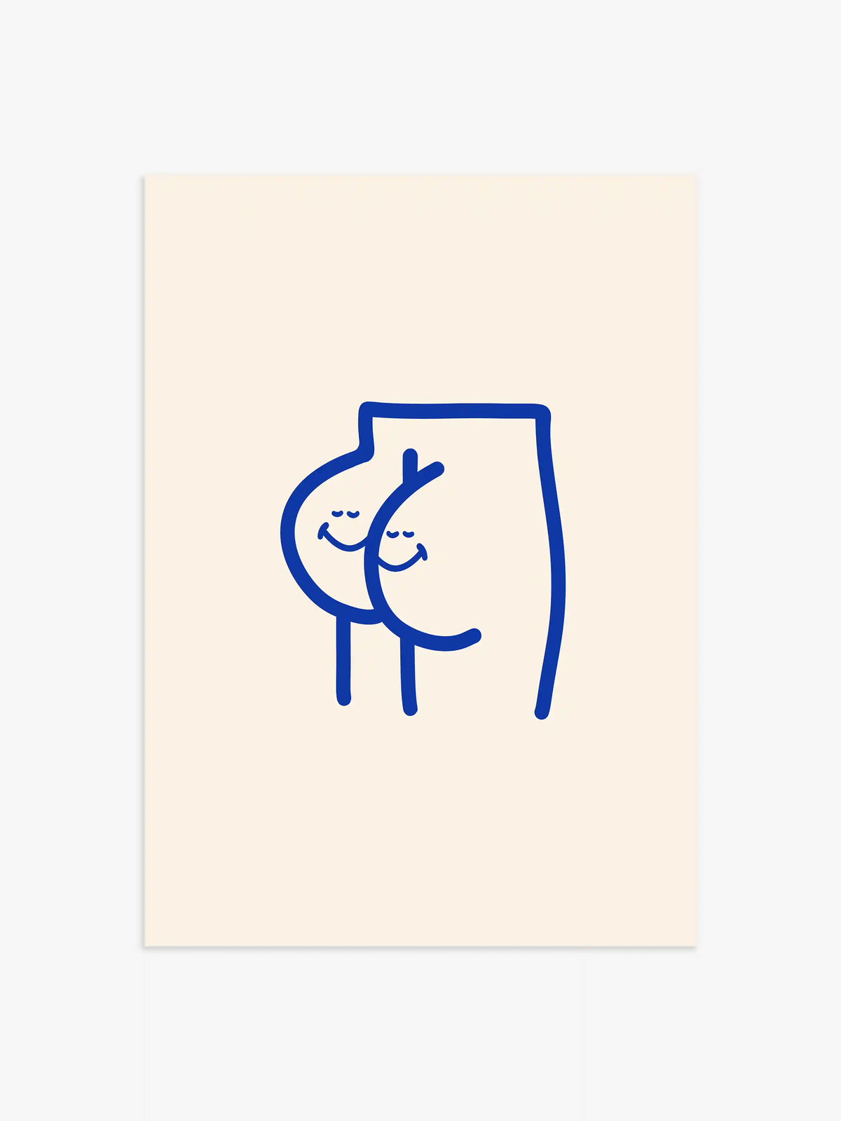 Lachender Po Poster in Blau - 100x150 cm