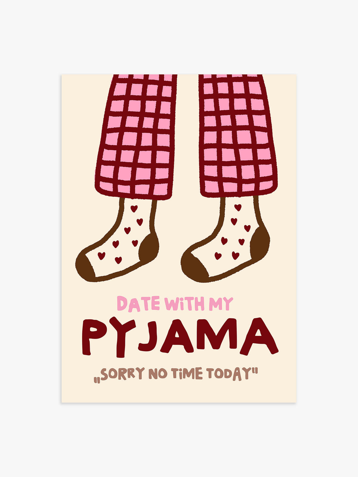 'Pyjama Date' Poster - 50x70 cm