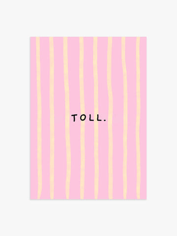 Toll Poster in Rosa-Gelb-Gestreift