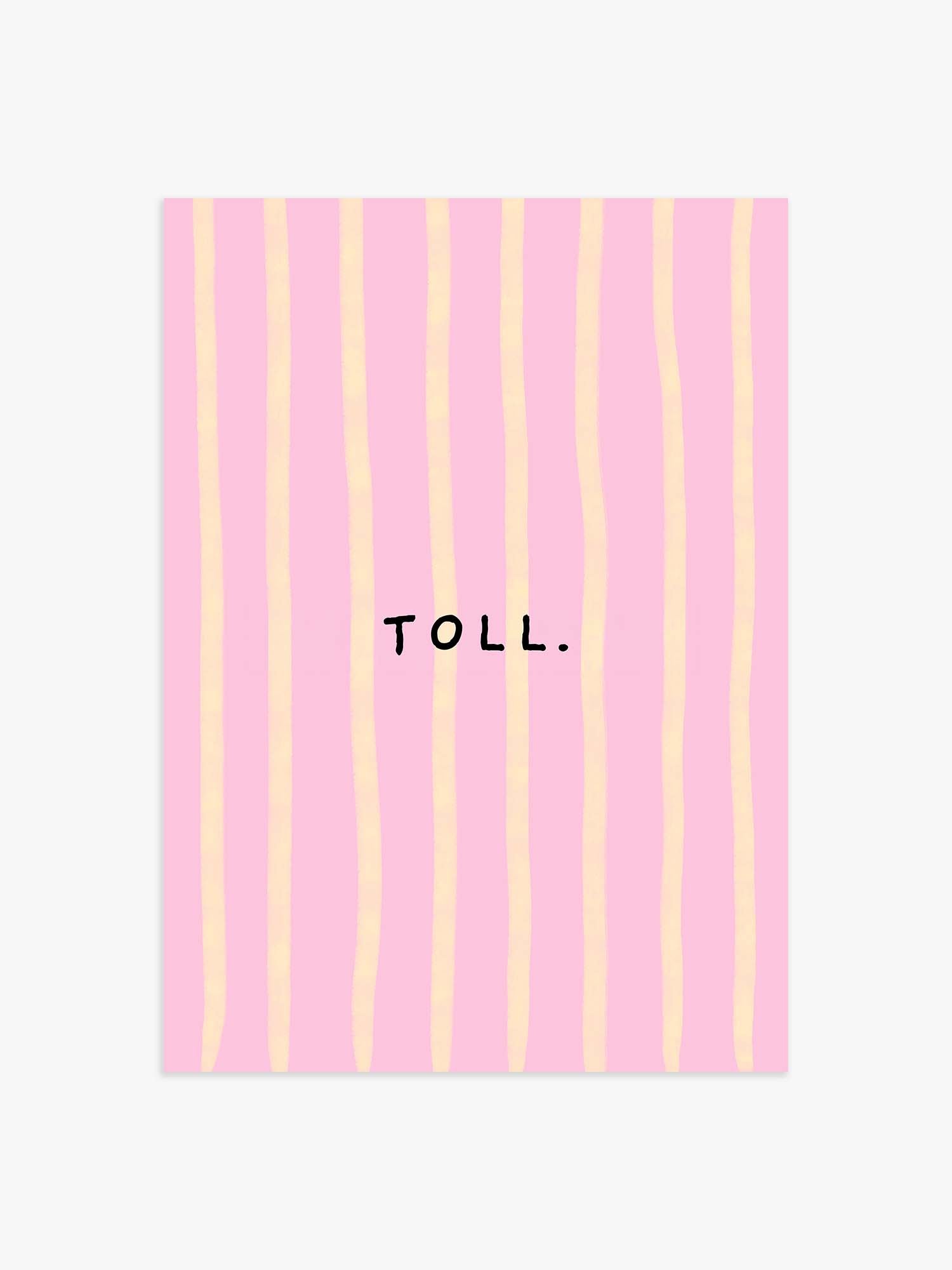 Toll Poster in Rosa-Gelb-Gestreift