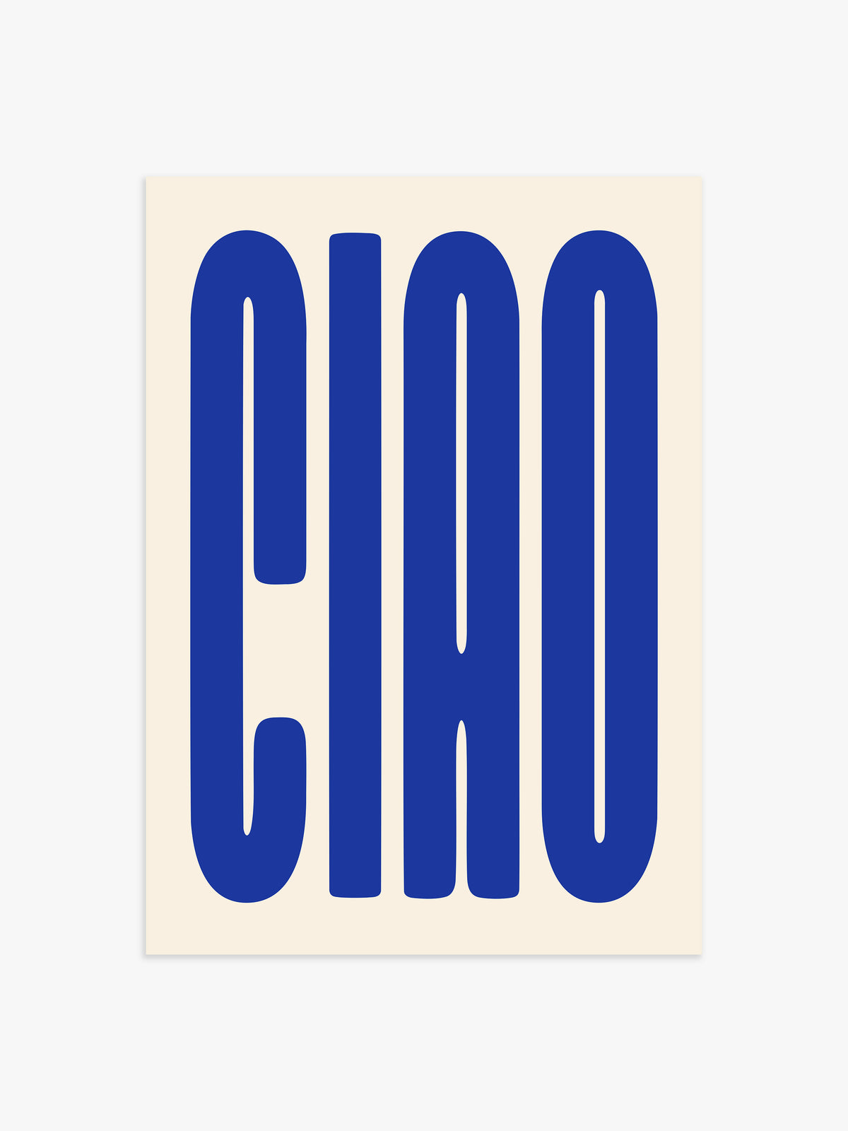 Ciao Poster in Blau - 50x70 cm