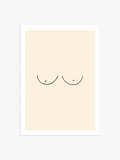 Minimalistisches Poster mit Brüsten
