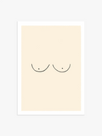 Minimalistisches Poster mit Brüsten
