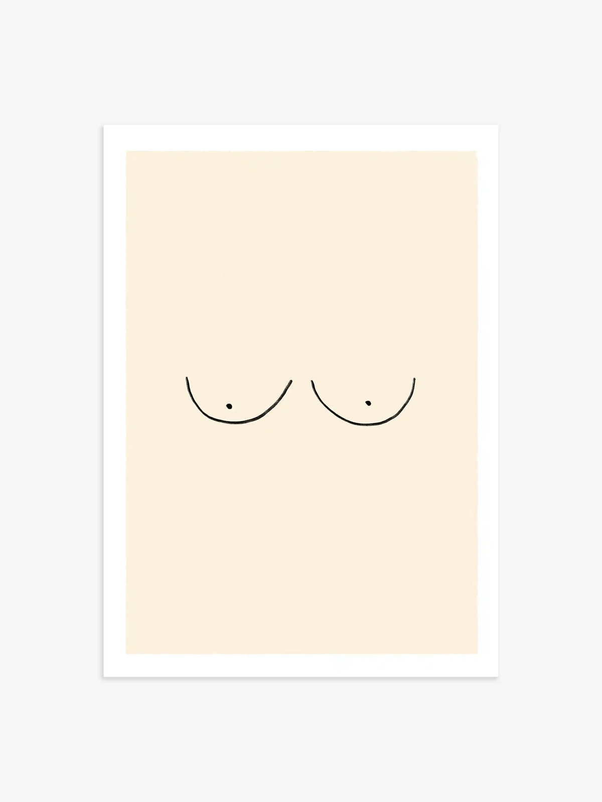 Minimalistisches Poster mit Brüsten - 70x100 cm