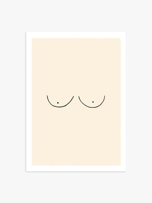 Minimalistisches Poster mit Brüsten