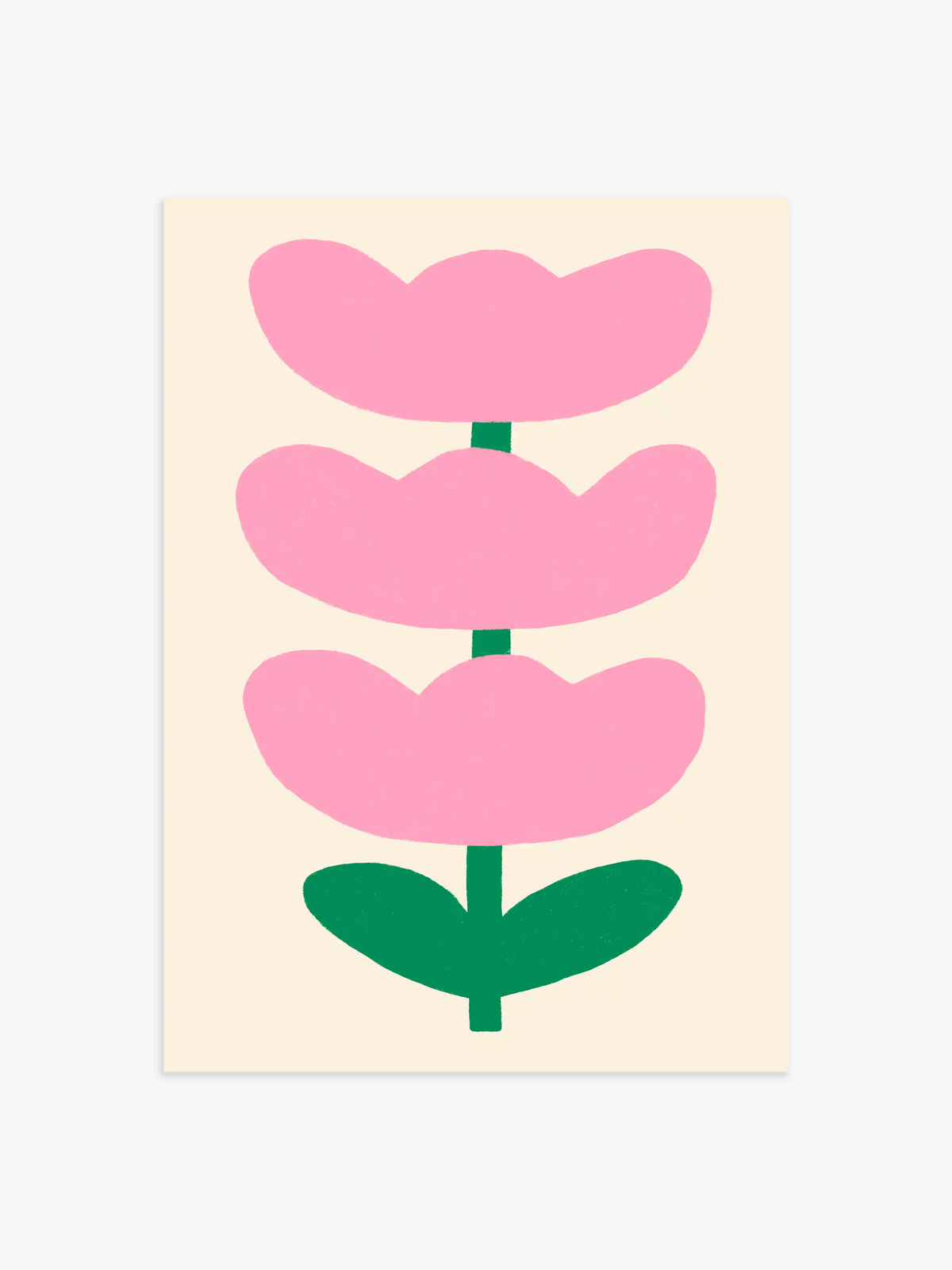 Poster mit abstrakter Blume in Pink - 100x150 cm