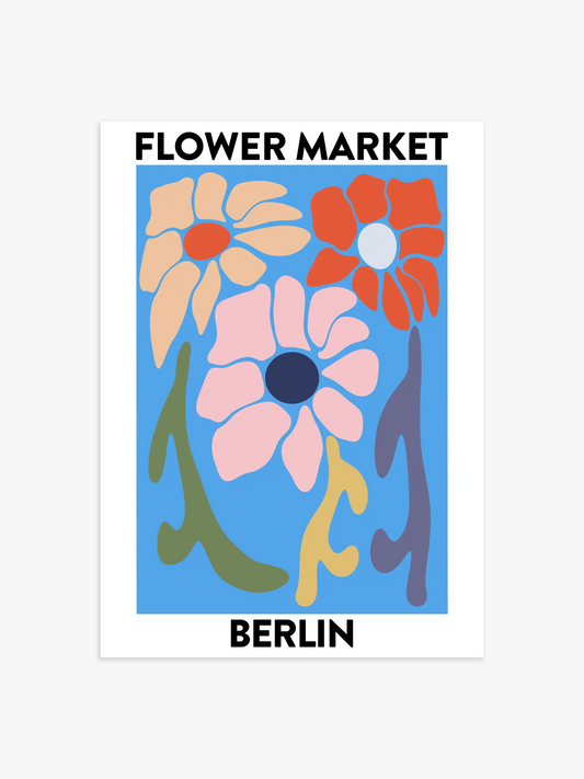 Flower Market Berlin Poster Wohnzimmer Poster