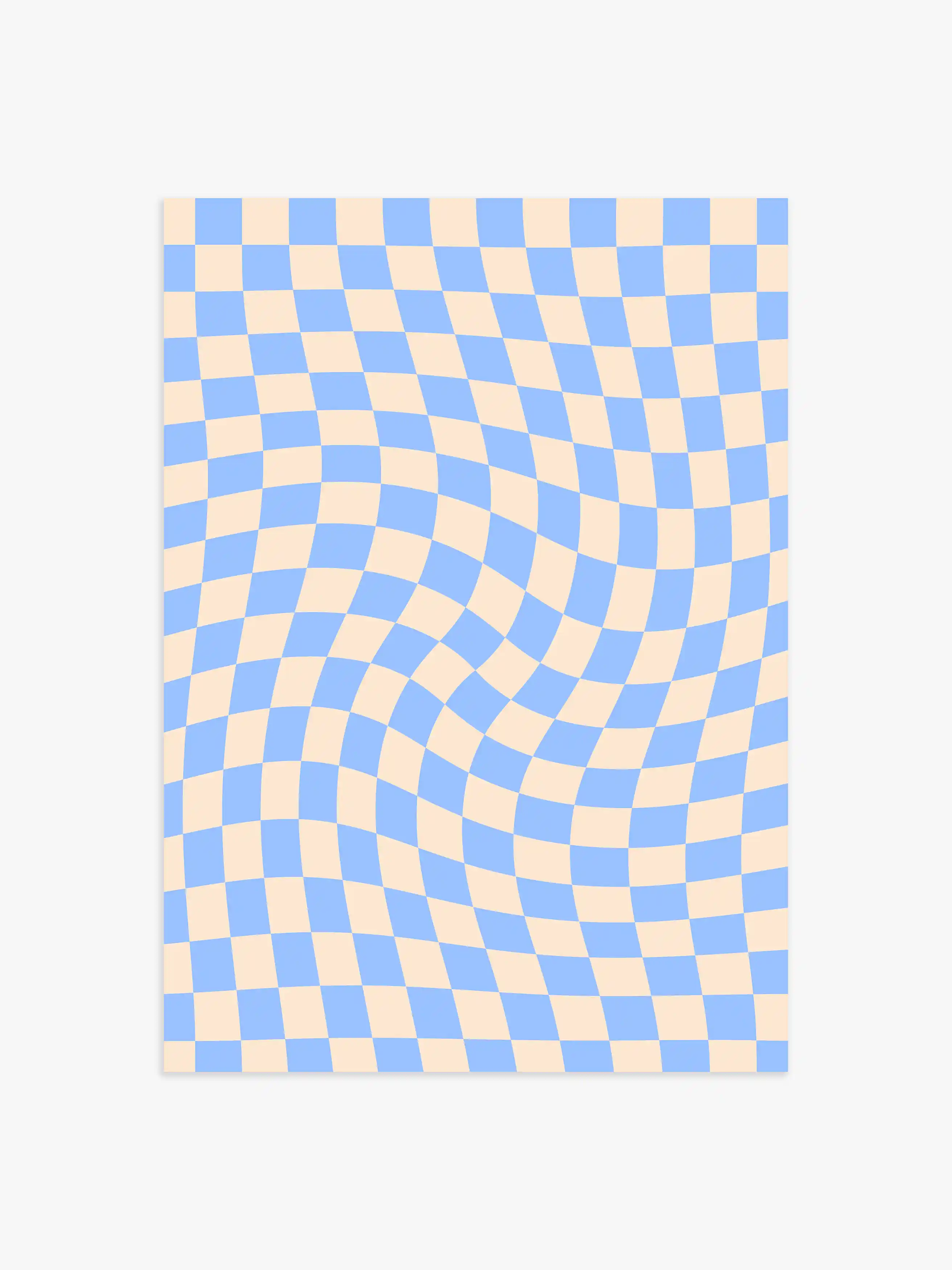 Schachbrett Poster in Hellblau
