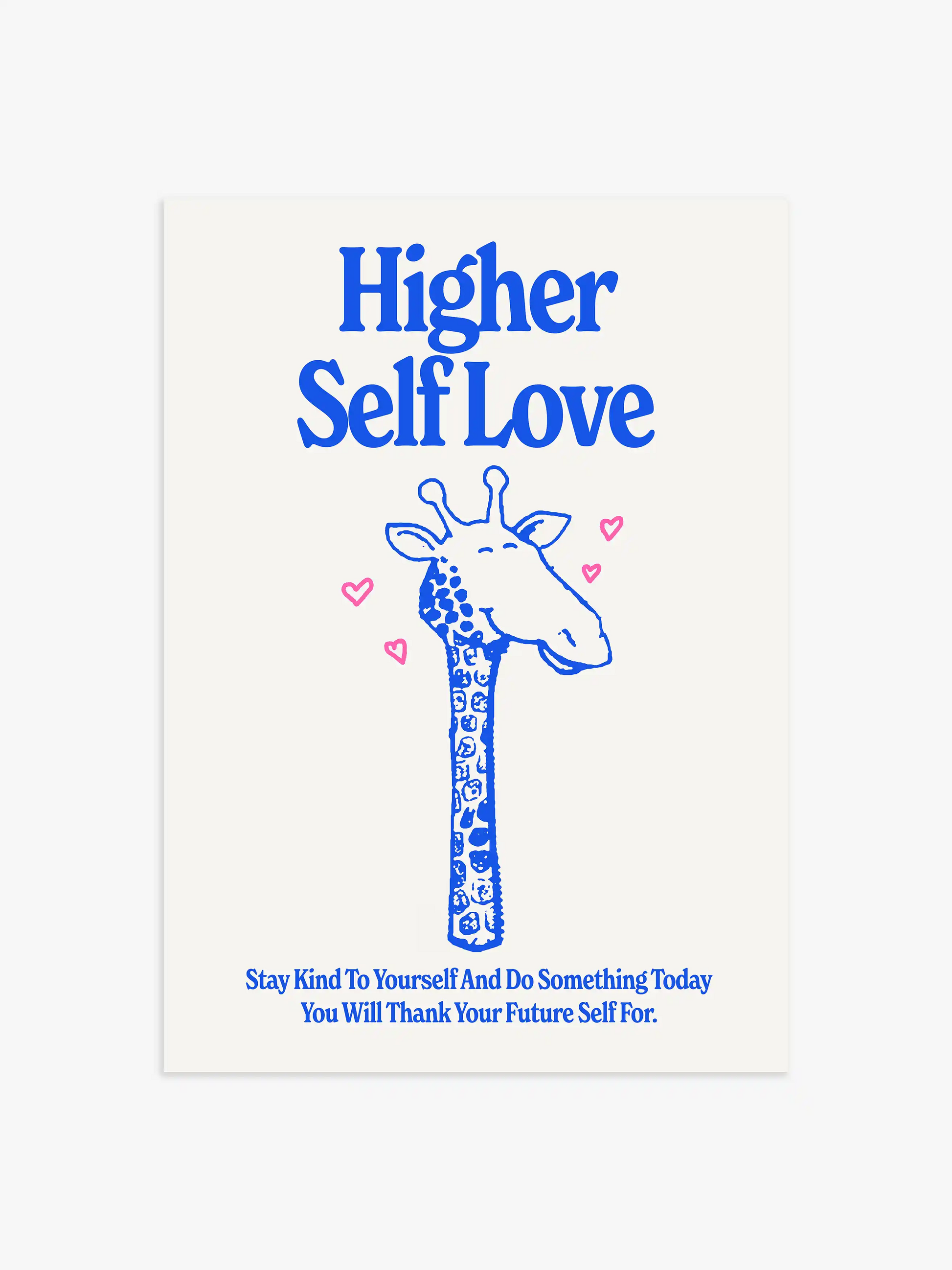 Self Love Poster, Kunstdruck Wohnzimmer, Wohnzimmer Poster, Schlafzimmer Poster in blau, Selbstliebe Poster, lustiges Poster