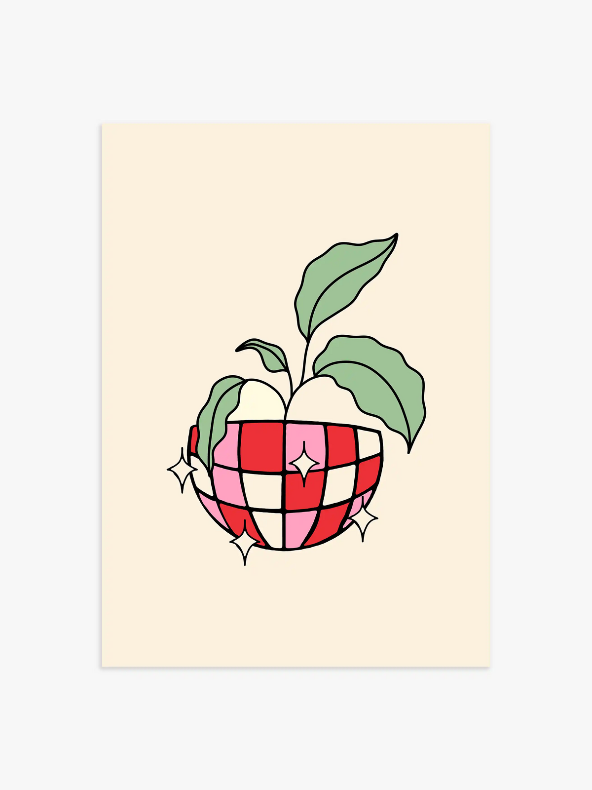 Pflanze im Discoball Poster - 100x150 cm