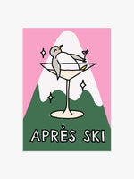 Apres Ski Poster in Pink-Grün