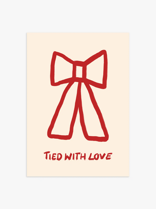 Tied with Love Poster mit Schleife