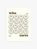 Who Cares Poster in Braun