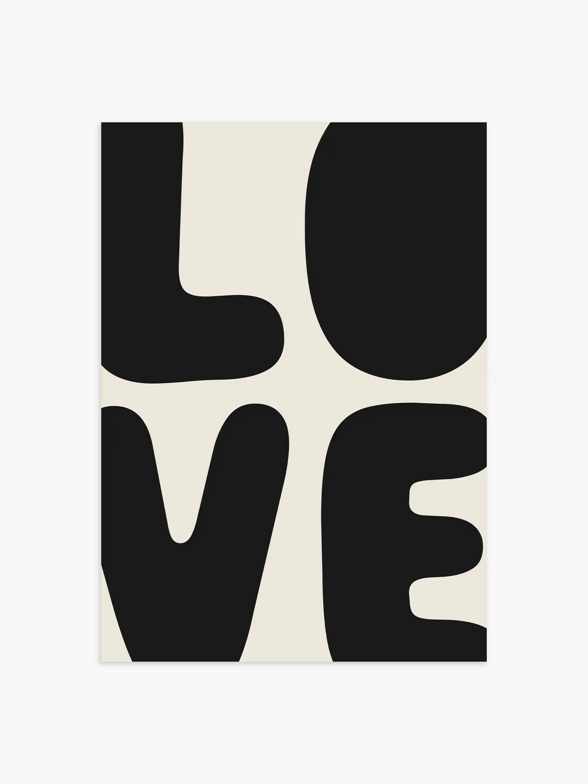 Love Poster in neutralen Farben - 60x90 cm