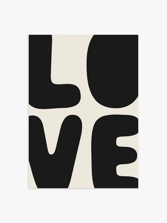 Love Poster in neutralen Farben