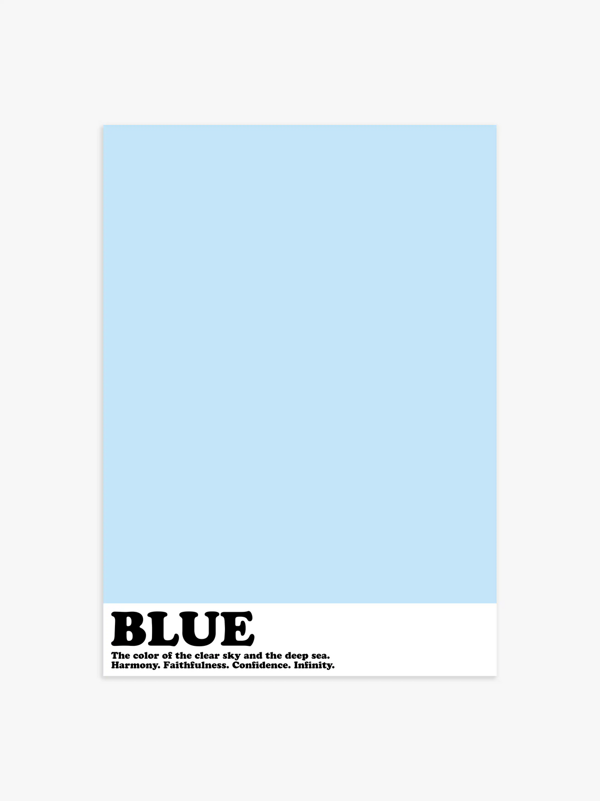 Blue Poster - 21x30 cm