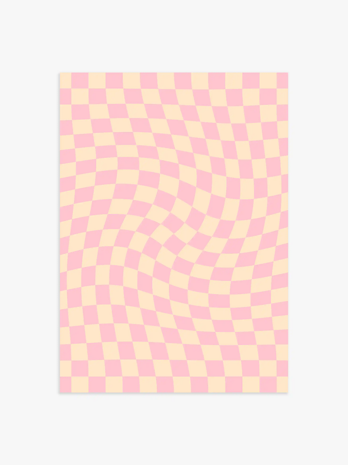 Schachbrett Poster in Rosa - 21x30 cm