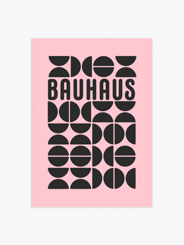 Rosa Bauhaus Retro Poster