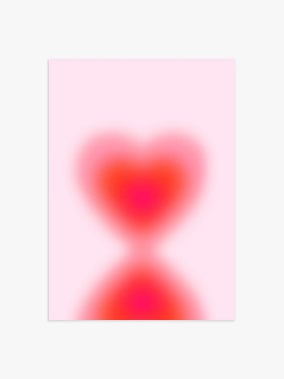 Aura Herz Poster in Rot und Rosa - 30x40 cm