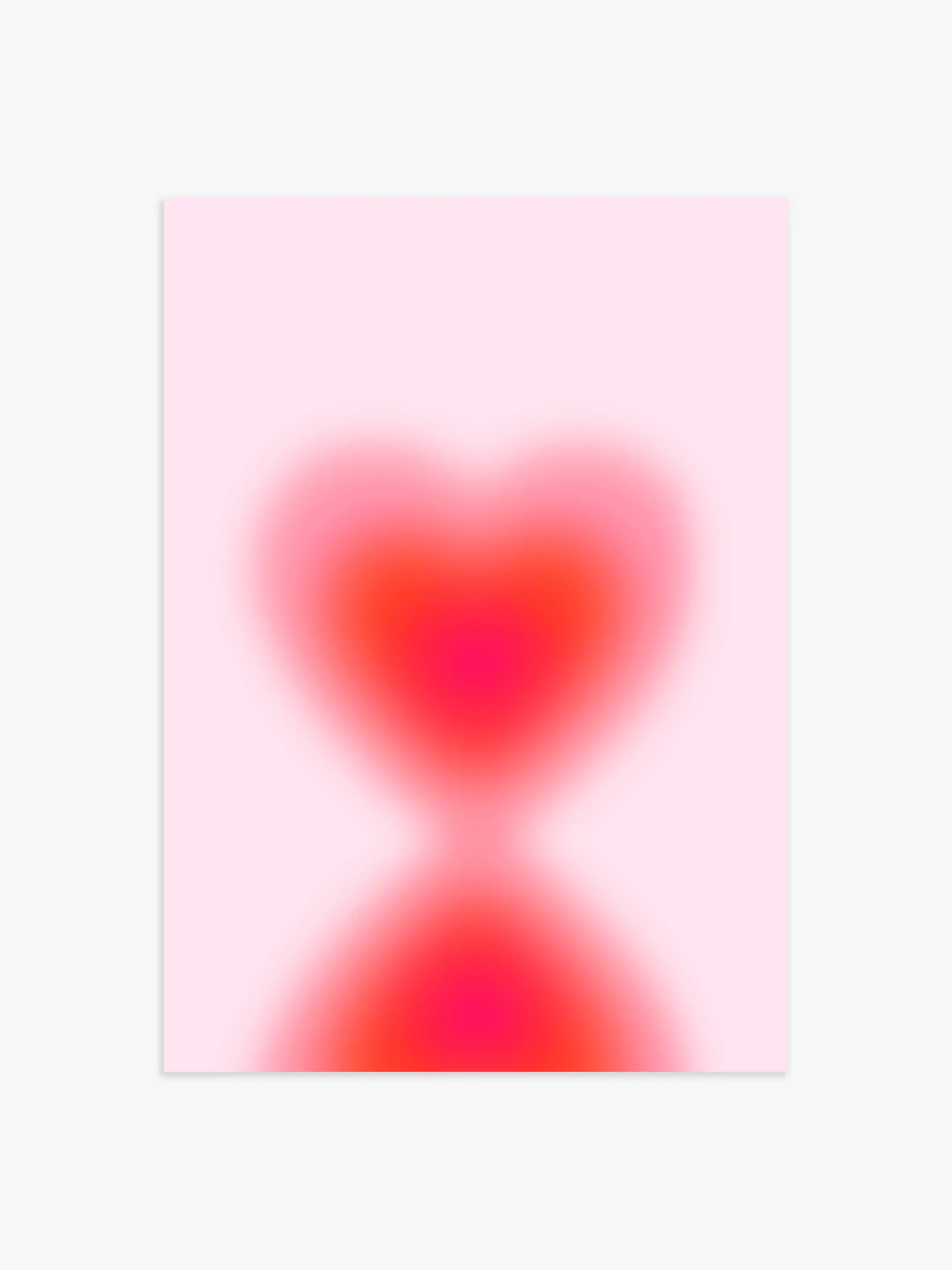 Aura Herz Poster in Rot und Rosa