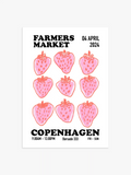 Farmers Market Poster mit Erdbeeren, Küchen Poster