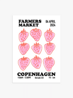 Farmers Market Poster mit Erdbeeren, Küchen Poster