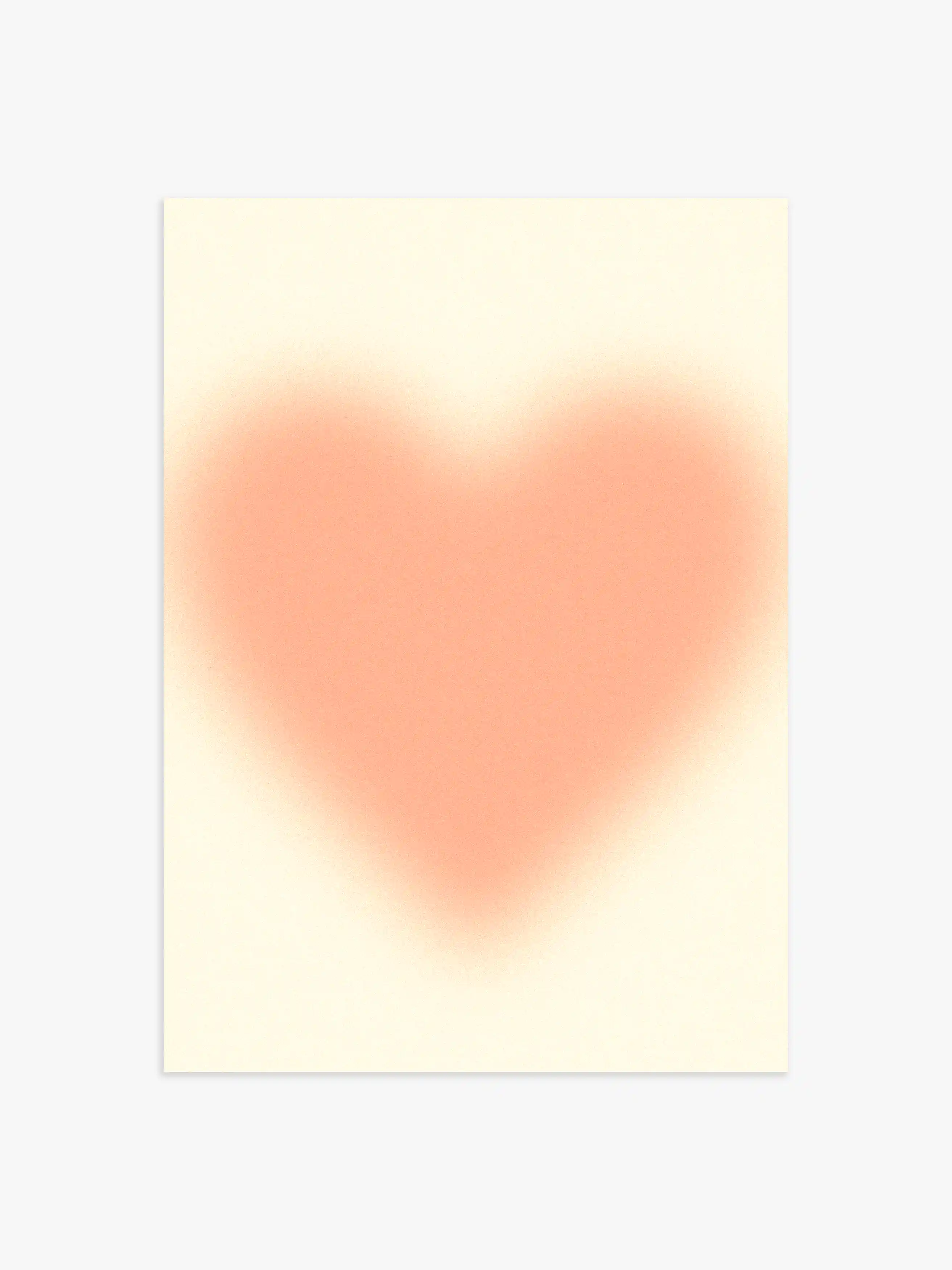 Aura Herz Poster in Apricot