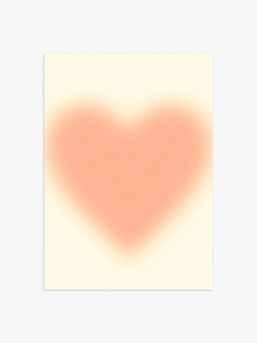 Aura Herz Poster in Apricot