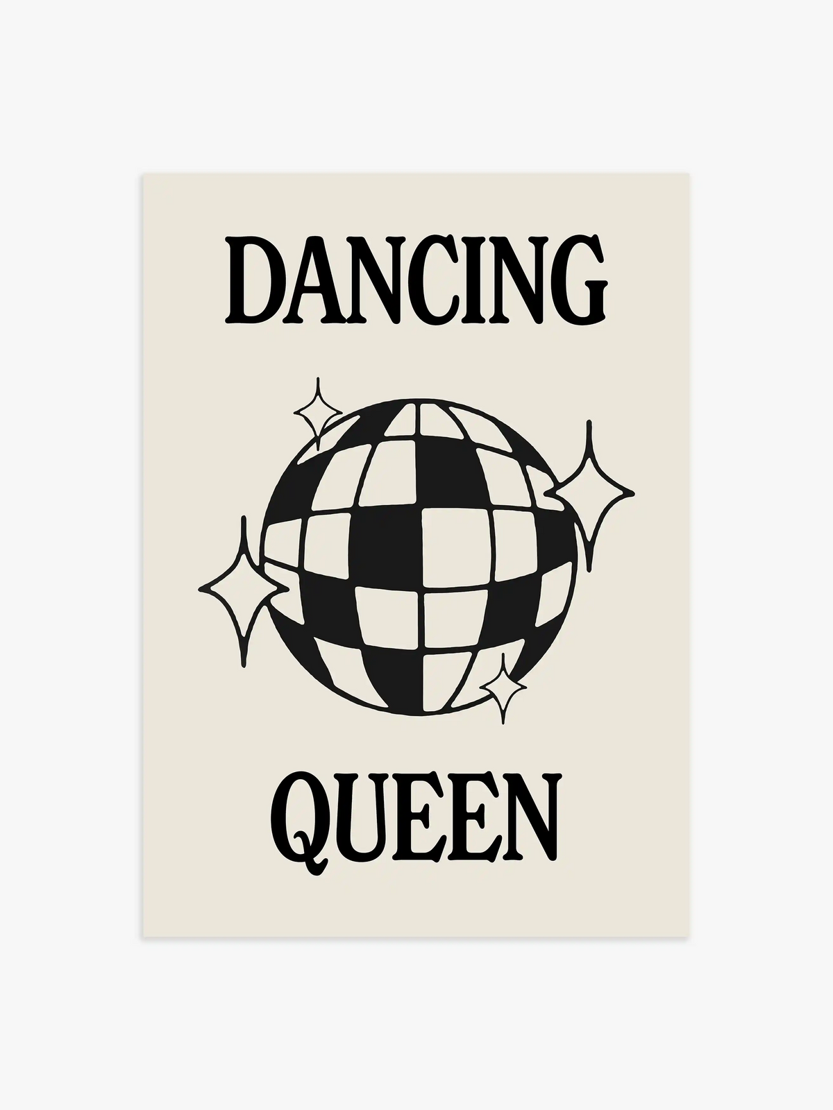 Dancing Queen Poster in Beige - 50x70 cm