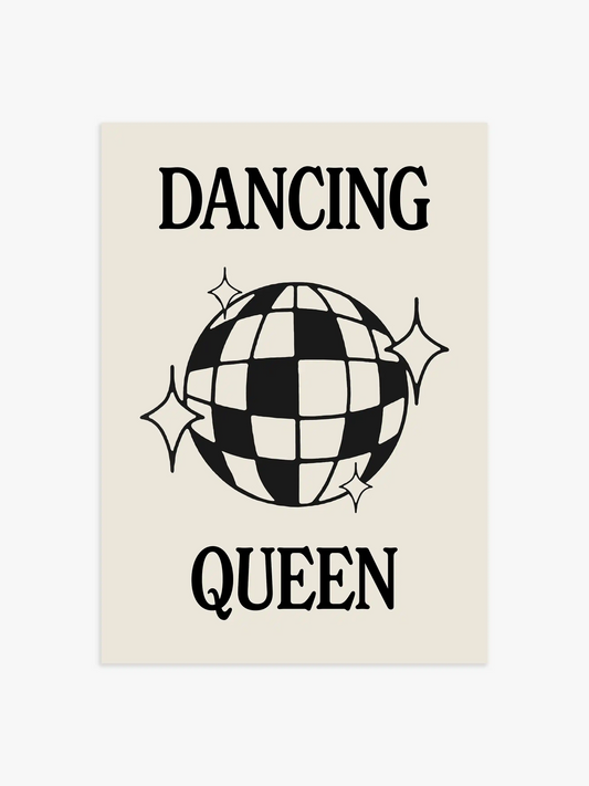 Dancing Queen Poster in Beige