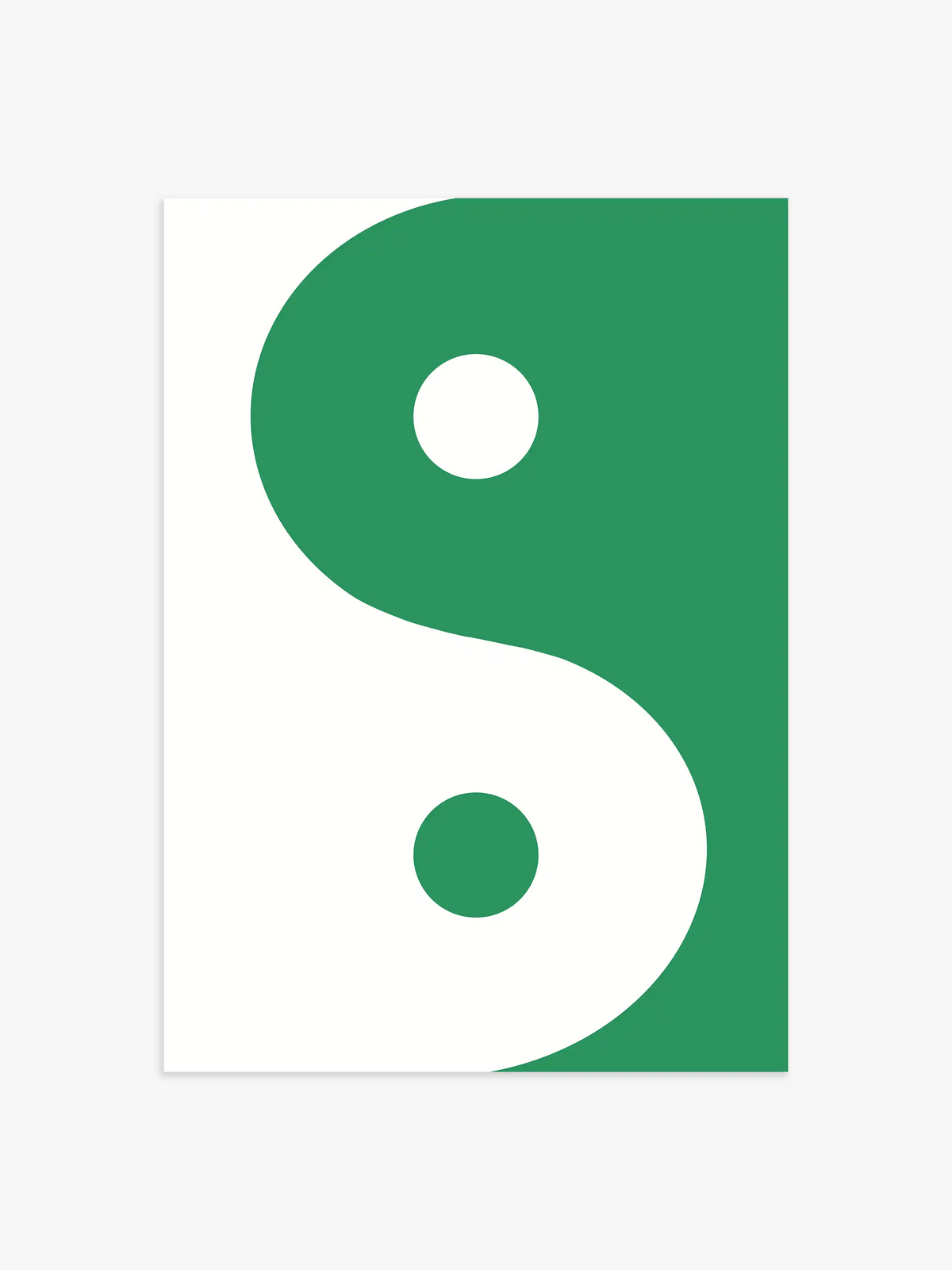 Ying Yang Poster in Grün - 50x70 cm