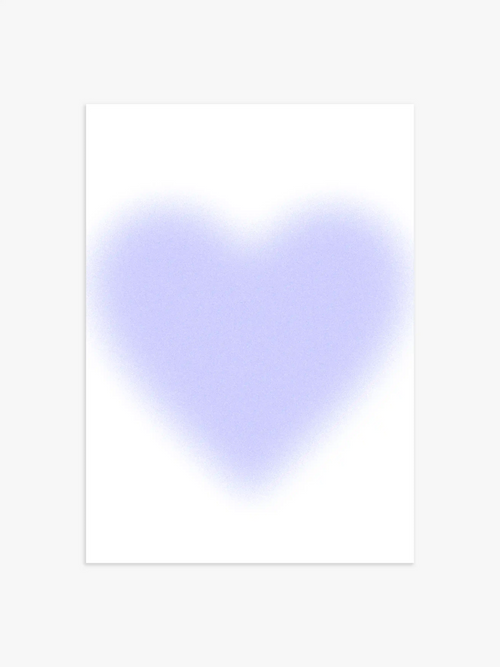 Aura Herz Poster in Hellblau
