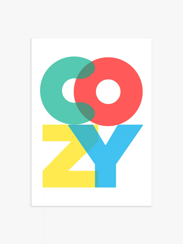 Typografie Poster 'COZY'