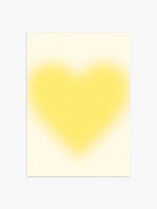 Aura Herz Poster in Gelb