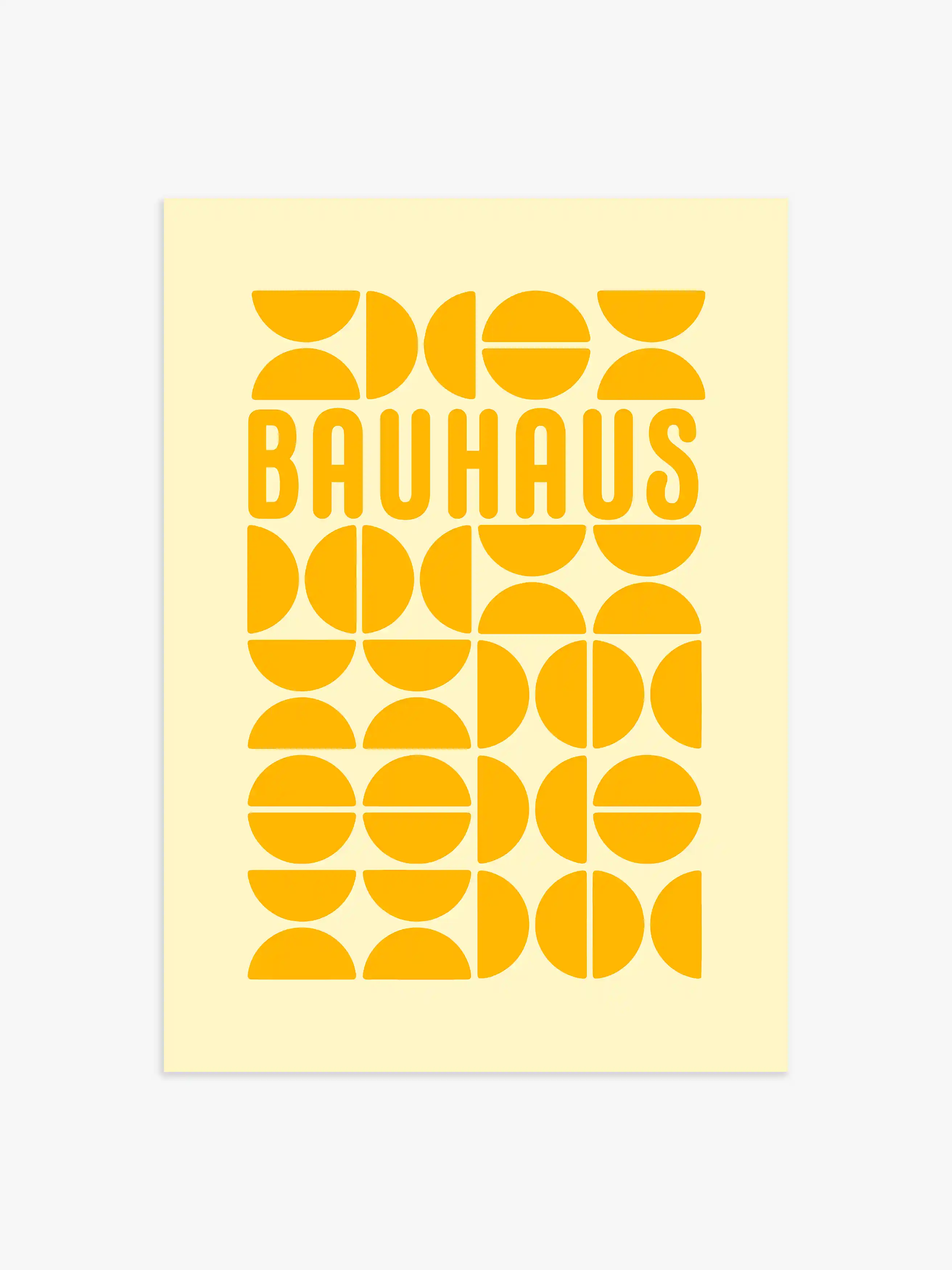 Gelbes Bauhaus Retro Poster, Poster fürs Wohnzimmer, Bauhaus Poster