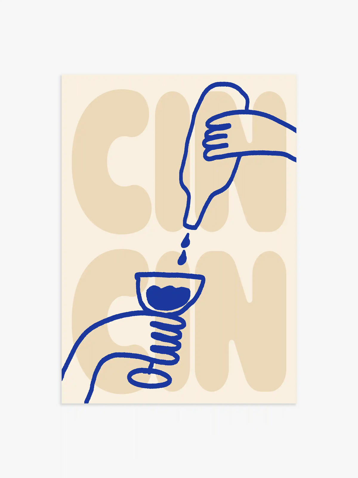 CIN CIN Poster in blau - 30x40 cm