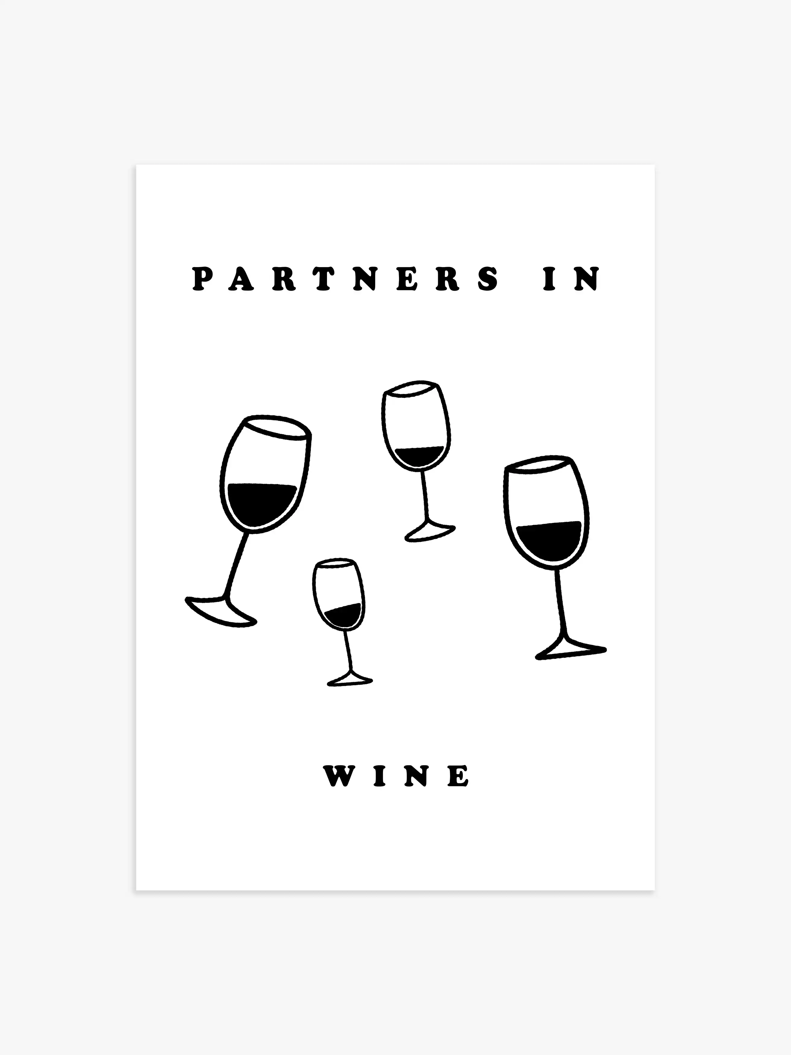 Partners In Wine Poster