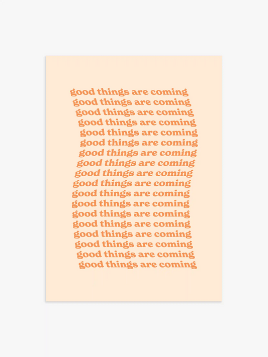 Good Things Are Coming in Orange, Oranges Poster, Wohnzimmer Poster, Schlafzimmer Poster, Küchen Poster, Quote Poster