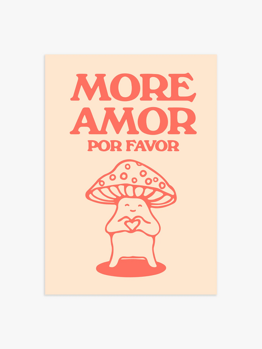 More Amor Por Favor Retro Poster