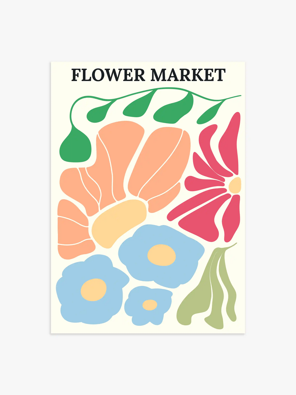 Flower Market Poster in Bunt - 60x90 cm