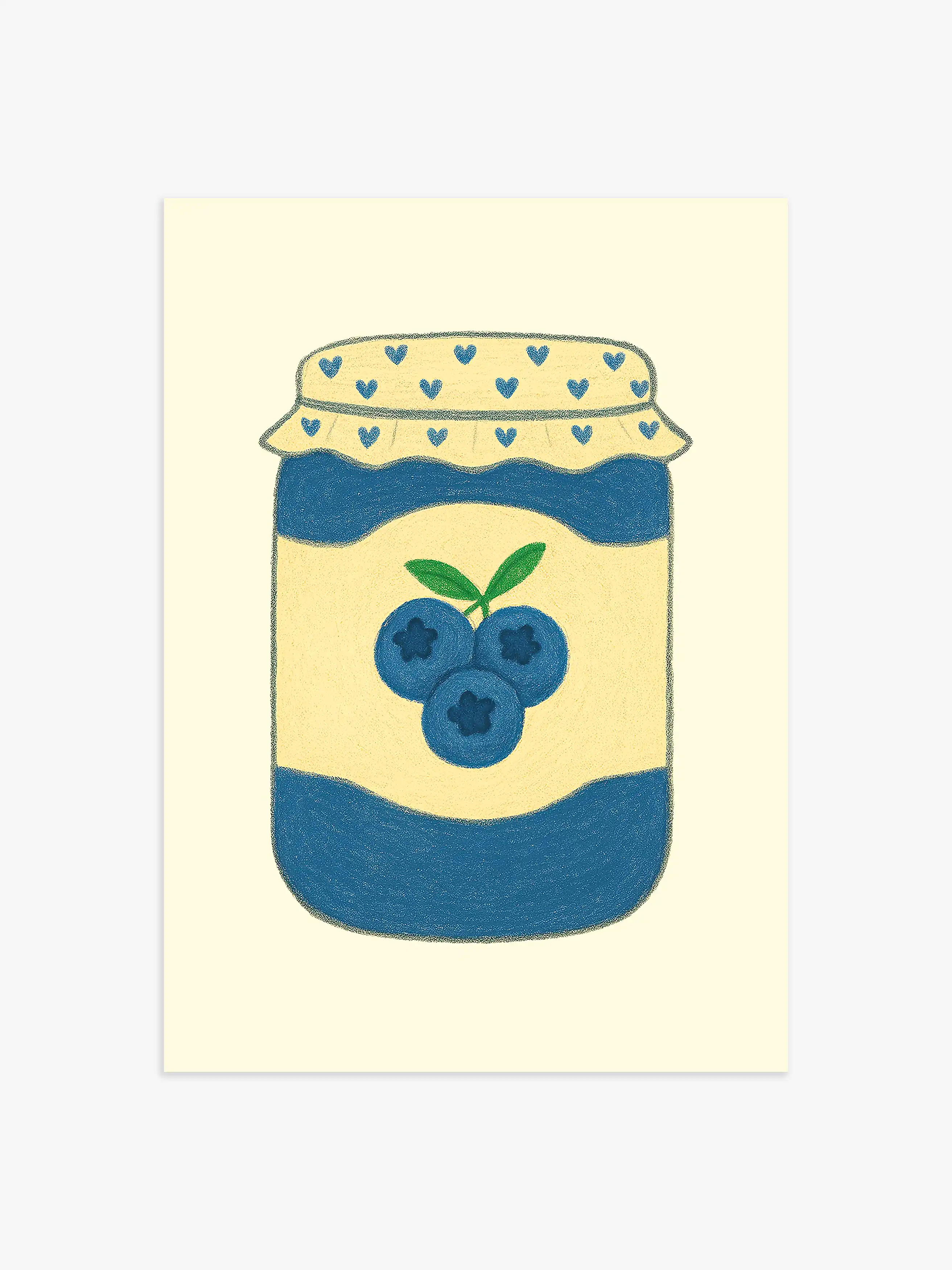 Blaubeer-Marmeladenglas Poster