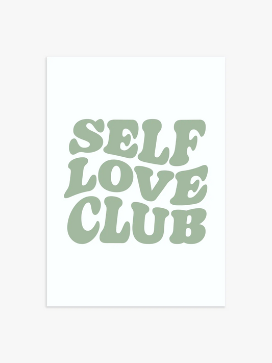 Self Love Club Poster in Salbeigrün