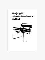 Poster in Schwarz-Weiß mit Wassily Chair