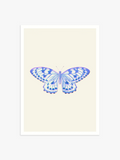 Poster mit Schmetterling in Blau