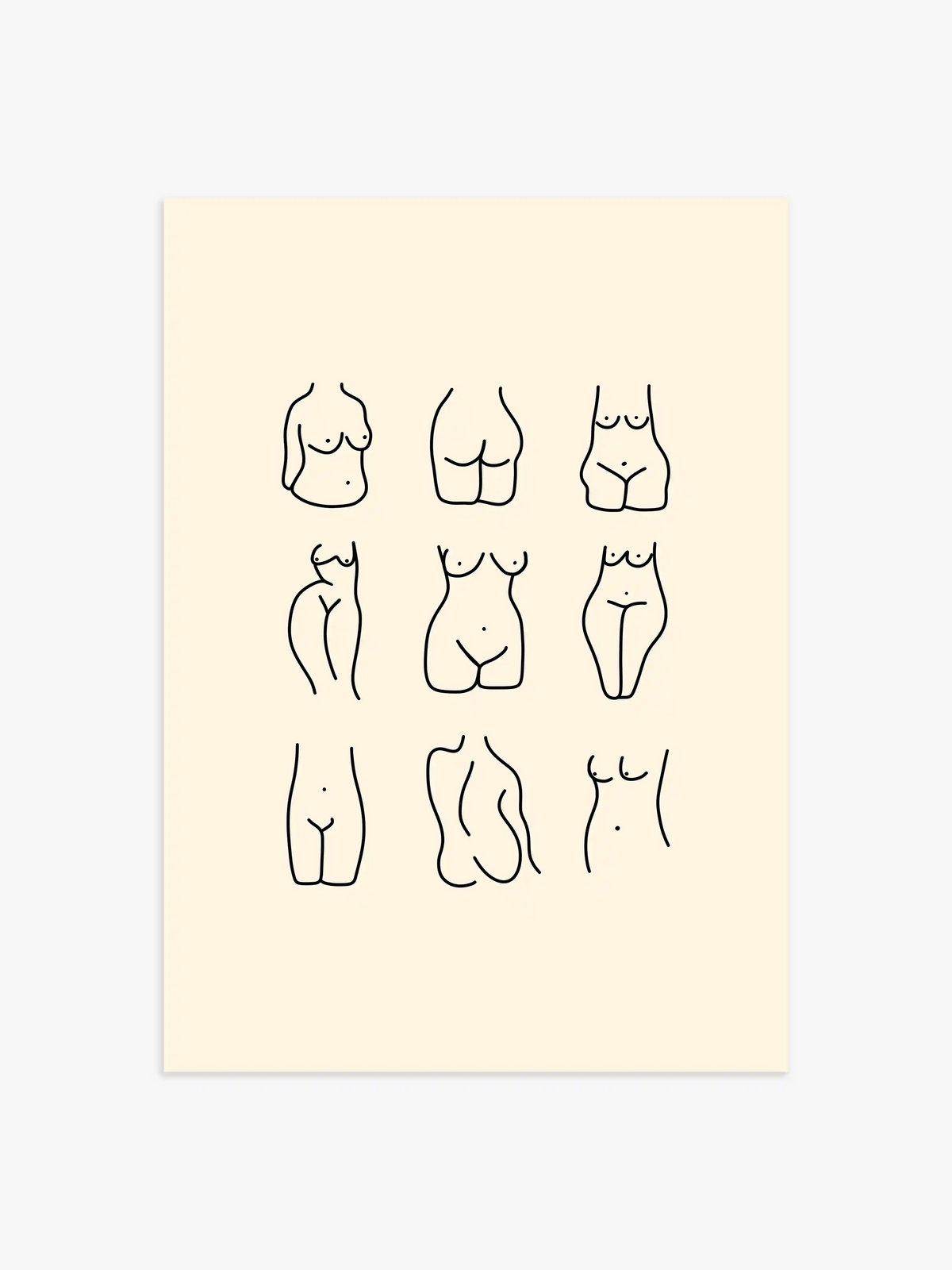 Body Positivity Poster in Beige - 60x90 cm