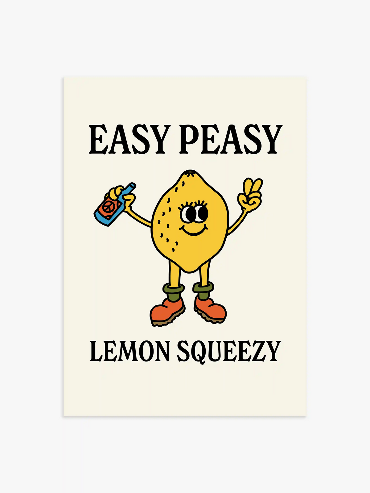 Easy Peace Lemon Squeezy Poster - 21x30 cm