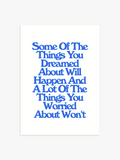 Wohnzimmer Poster blau, Schlafzimmer Poster Zitat blau, Minimalistisches Poster Zitat, Blaues Wandbild, Inspirierendes Zitat Poster blau