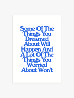 Wohnzimmer Poster blau, Schlafzimmer Poster Zitat blau, Minimalistisches Poster Zitat, Blaues Wandbild, Inspirierendes Zitat Poster blau
